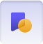 Purple square and yellow circle icon