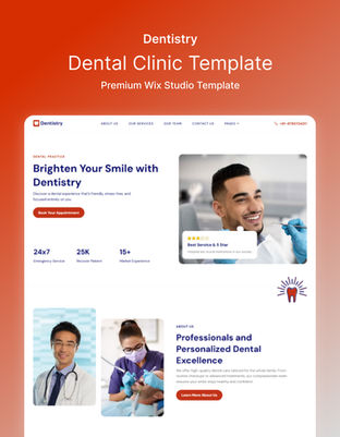 Dentistry - Wix Studio Dental Clinic Hospital Website Template 1