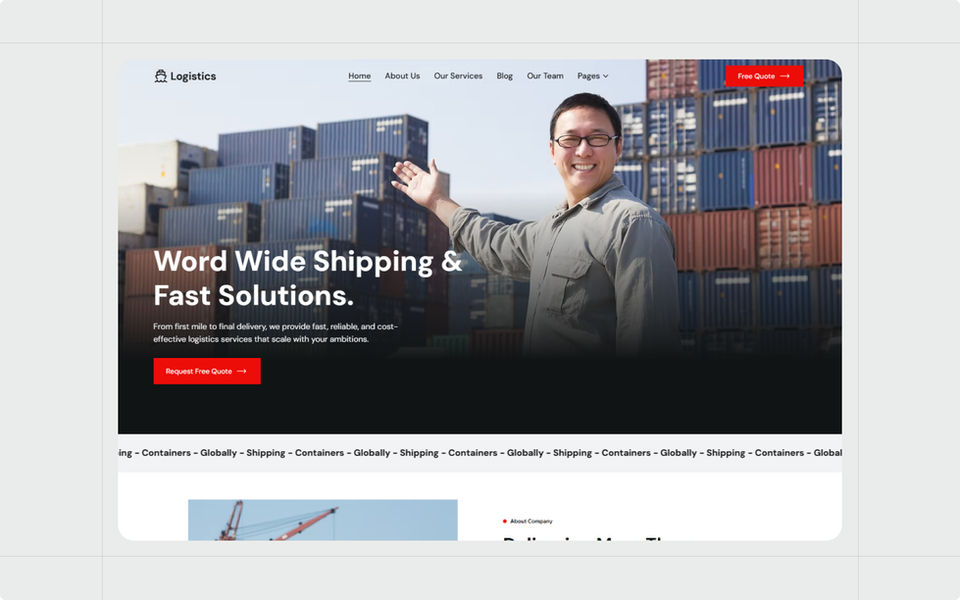 Logistics - Wix Studio Website Template for Transport Company 2