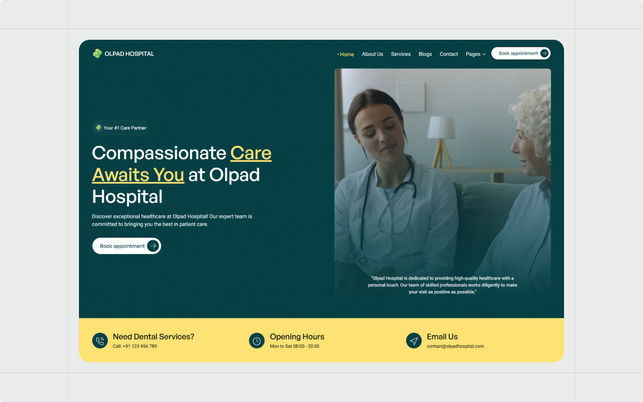 Olpad Hospital - Medical Business Wix Studio Website Template 1