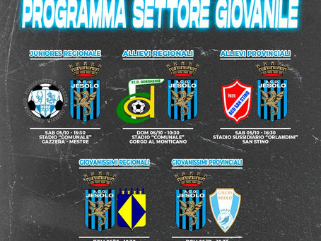 SETTORE GIOVANILE: IL PROGRAMMA
