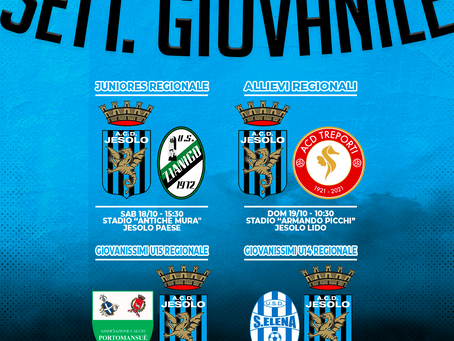 GIOVANILI, QUESTO IL PROGRAMMA DEL PROSSIMO WEEKEND!