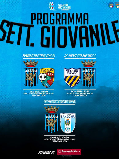 GIOVANILI, LE GARE DEL WEEKEND PRIMA DELLE FESTE!