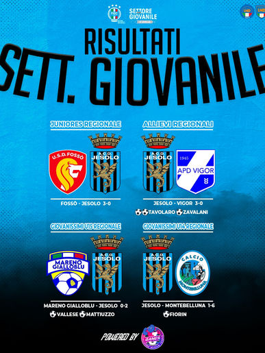 RISULTATI SETTORE GIOVANILE