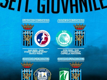 PROGRAMMA DELLE GIOVANILI: FORZA JESOLO!