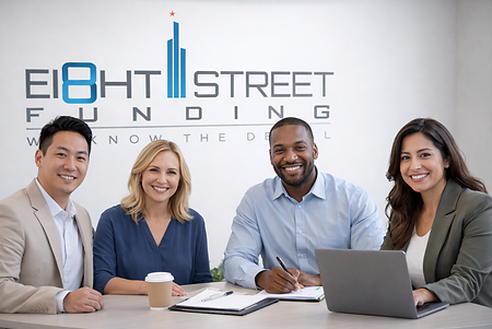 Business professionals discussing at Ei8ht Street Funding.png