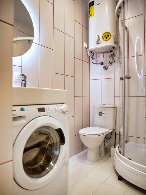 Renovation project showing plumbing installation