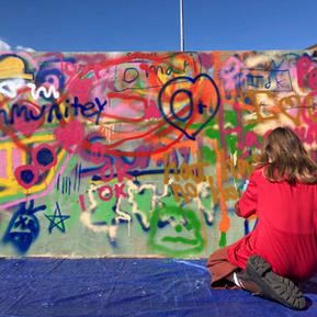 O+Positive Spray Paint Workshop, Kingston, NY, 2022