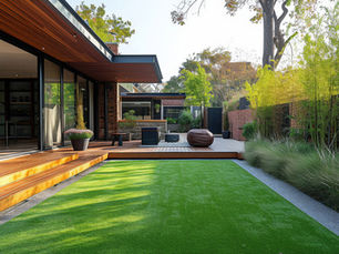 artificial grass lawn at residential home in colorado