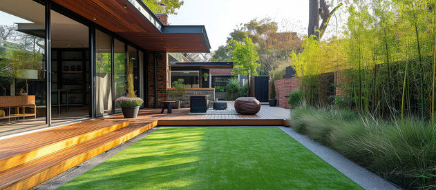 artificial grass lawn at residential home in colorado