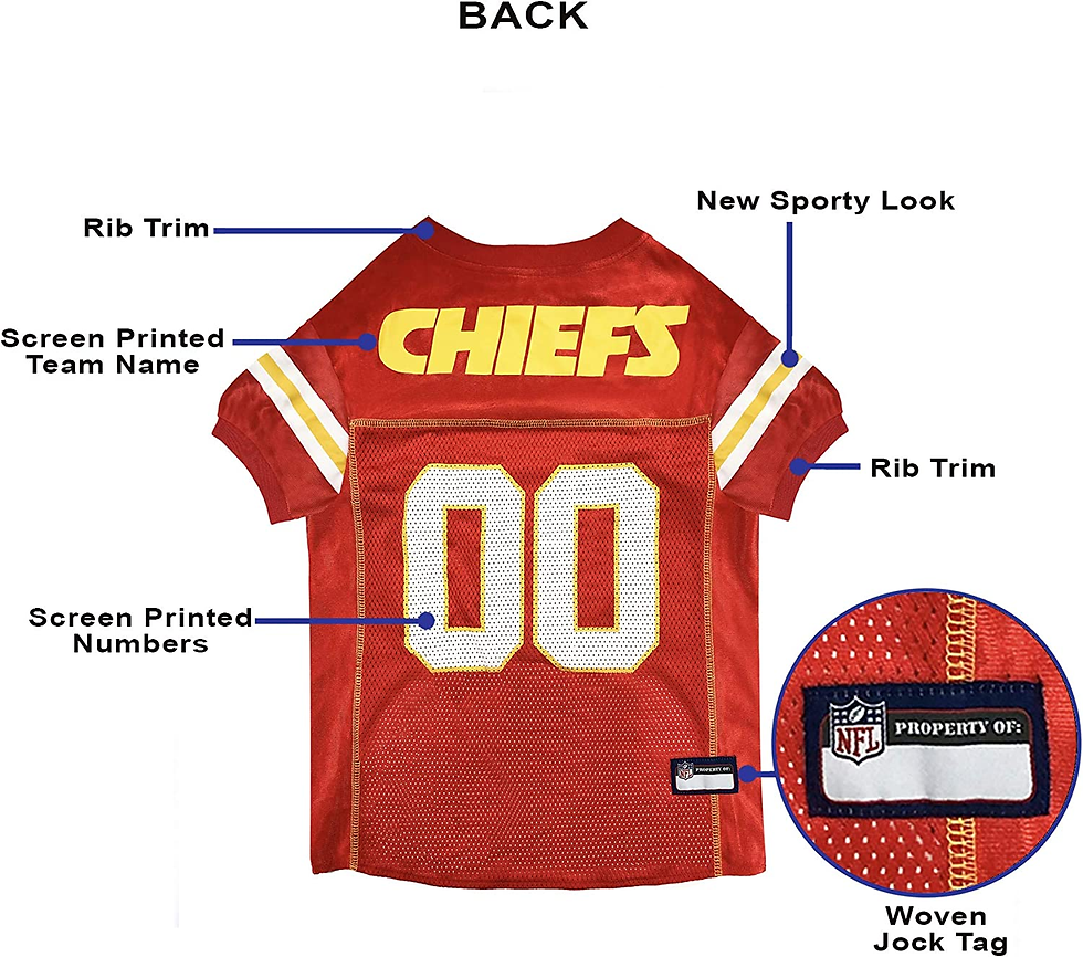 Thumbnail: NFL Kansas City Chiefs Dog Jersey - Medium, Football Jersey Costume for Dogs