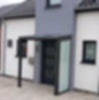 Vordach. Haustürvordach, Haustür-Überdachung