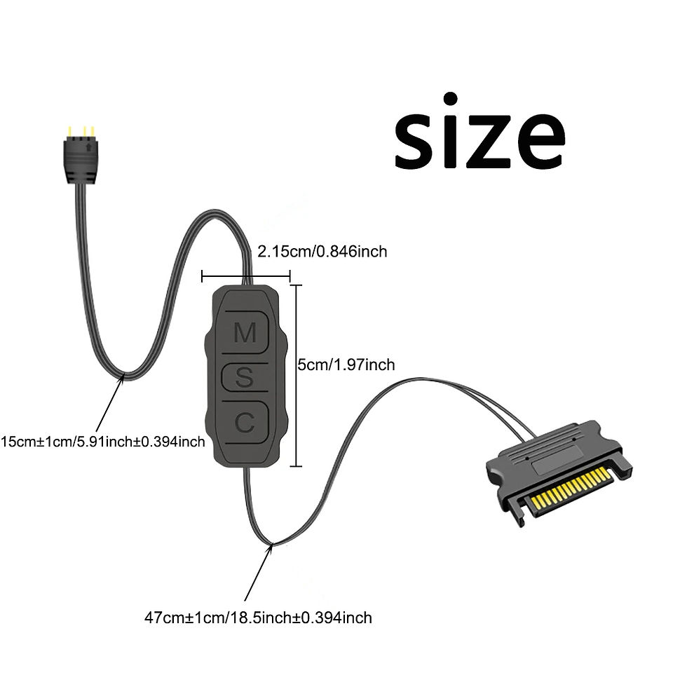 Thumbnail: GPUHOLD SATA Interface 5V 3PIN ARGB Controller Extension Cable Light Controller 