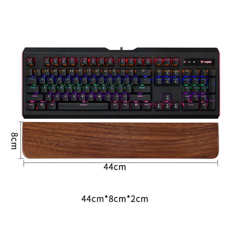 Thumbnail: Keyboard Wrist Walnut Wood Rest Palm Pad Mechanical Keyboard Ergonomic Pad 87/98