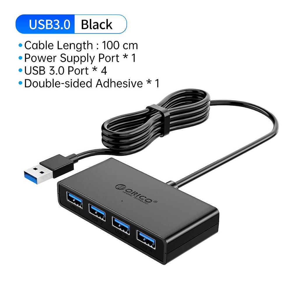 Thumbnail: ORICO USB HUB 4 Port USB 3.0 Splitter With Micro USB Power Port Multiple High Sp