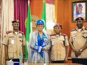 Corps Marshal Decorates First Lady as Grand Matron of FRSC Special Marshals