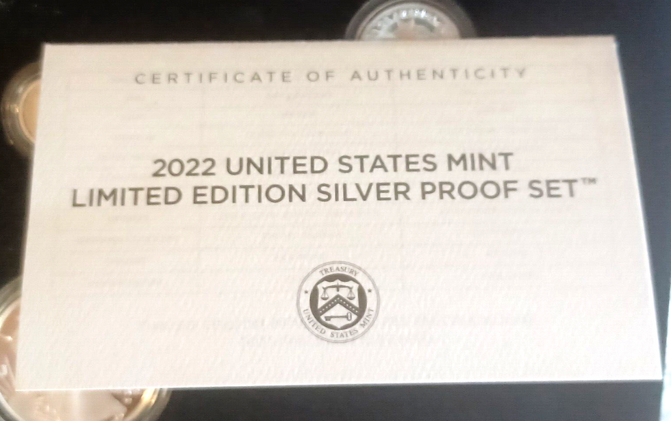 Thumbnail: 2022 S United States Mint Limited Edition Silver Proof Set .999 Fine