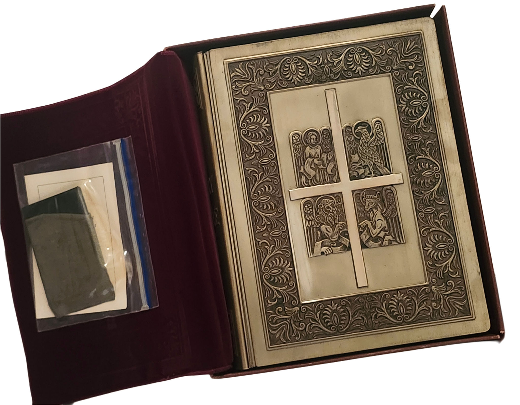 Franklin Mint Library Sterling Silver Vintage Holy Bible With Illustrations