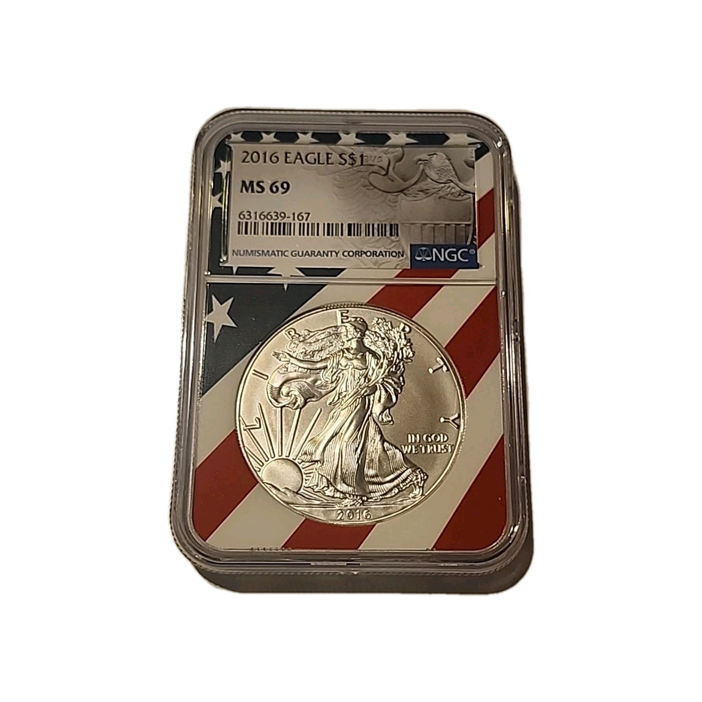 2016 US Silver $1 Eagle NGC MS69