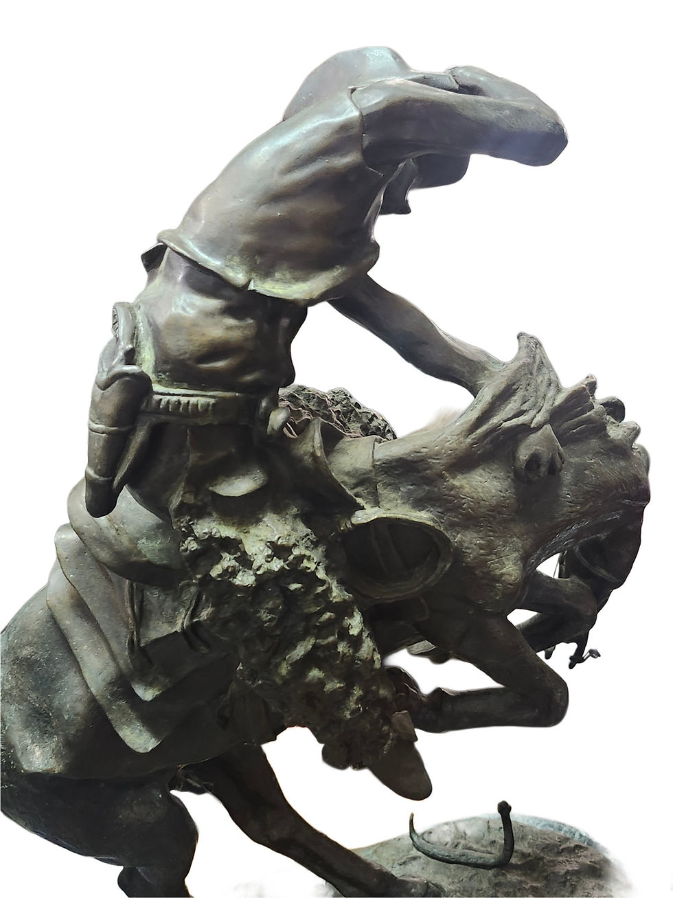Thumbnail: Frederic Remington Bronze Statue Titled "Rattlesnake" 23" Tall
