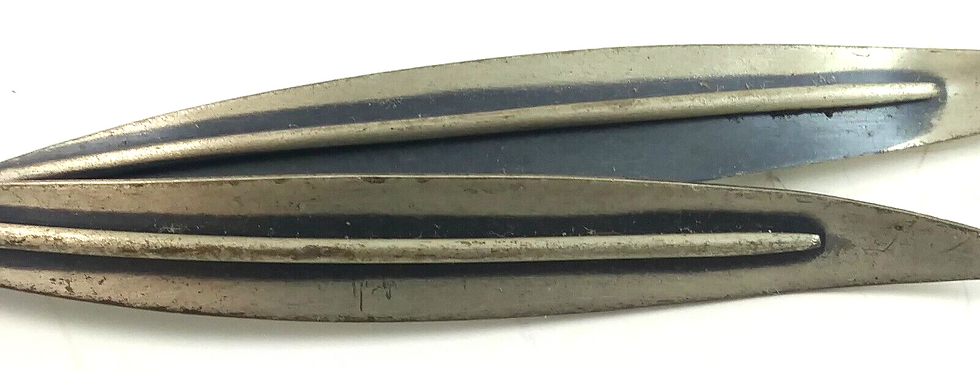 Thumbnail: Vintage Mid Century Modern Sterling Beau Bracelet Pin & Earrings Set