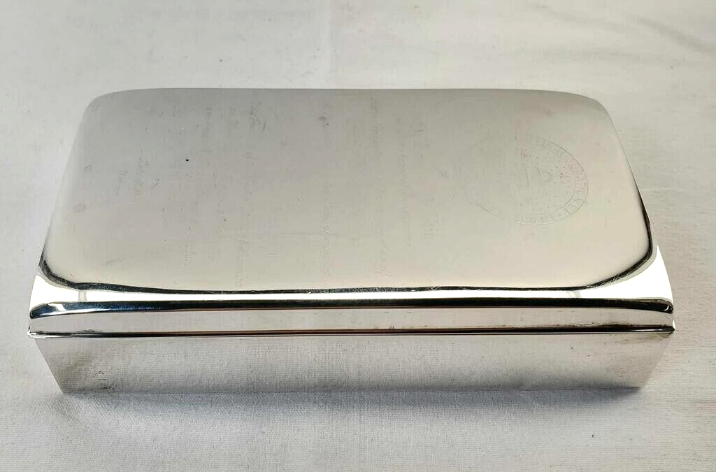 Sterling 1965 President & Vice President Inauguration Invitation Cigarette Case