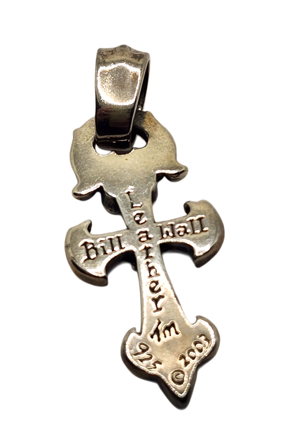 Thumbnail: BWL Bill Wall Leather Sterling Silver Lg Sailor Cross Pendant