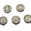 Thumbnail: Vintage Native American Concho Style Sterling Silver Button Covers ~ Set of 5