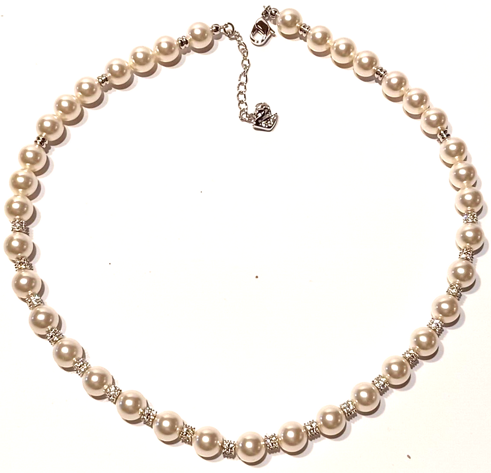 Thumbnail: Swarovski Crystal & Pearl Enlace All-Around Necklace - 5200540