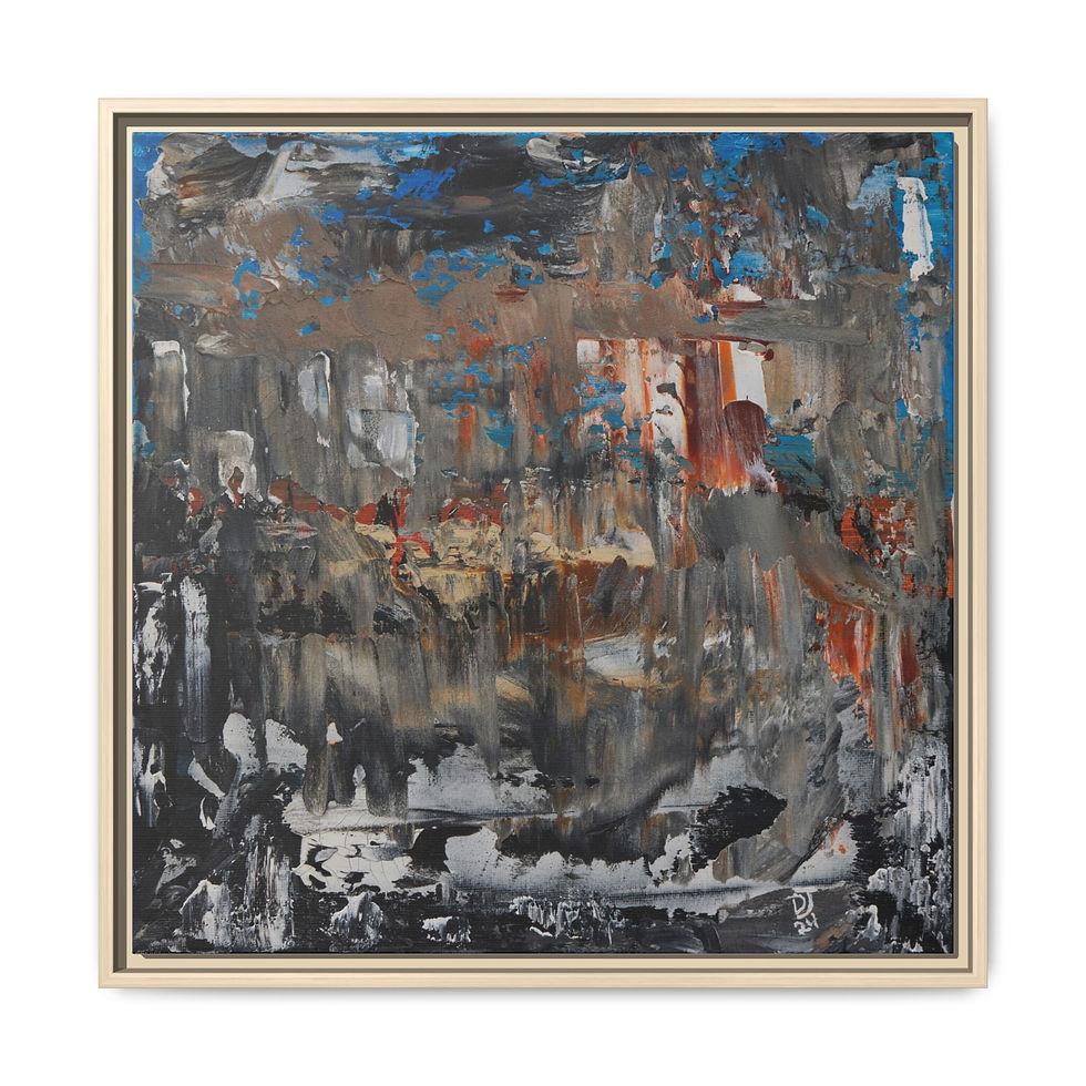 Thumbnail: "Abstract 1" - Framed Matte Canvas Wall Art