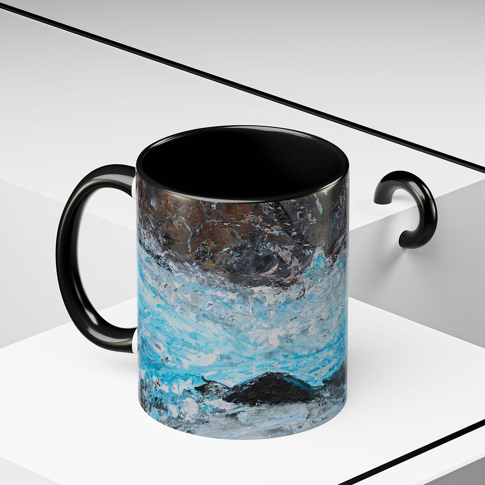 Thumbnail: "Glacial Runoff" – Artistic Ceramic Mug (11/15oz)
