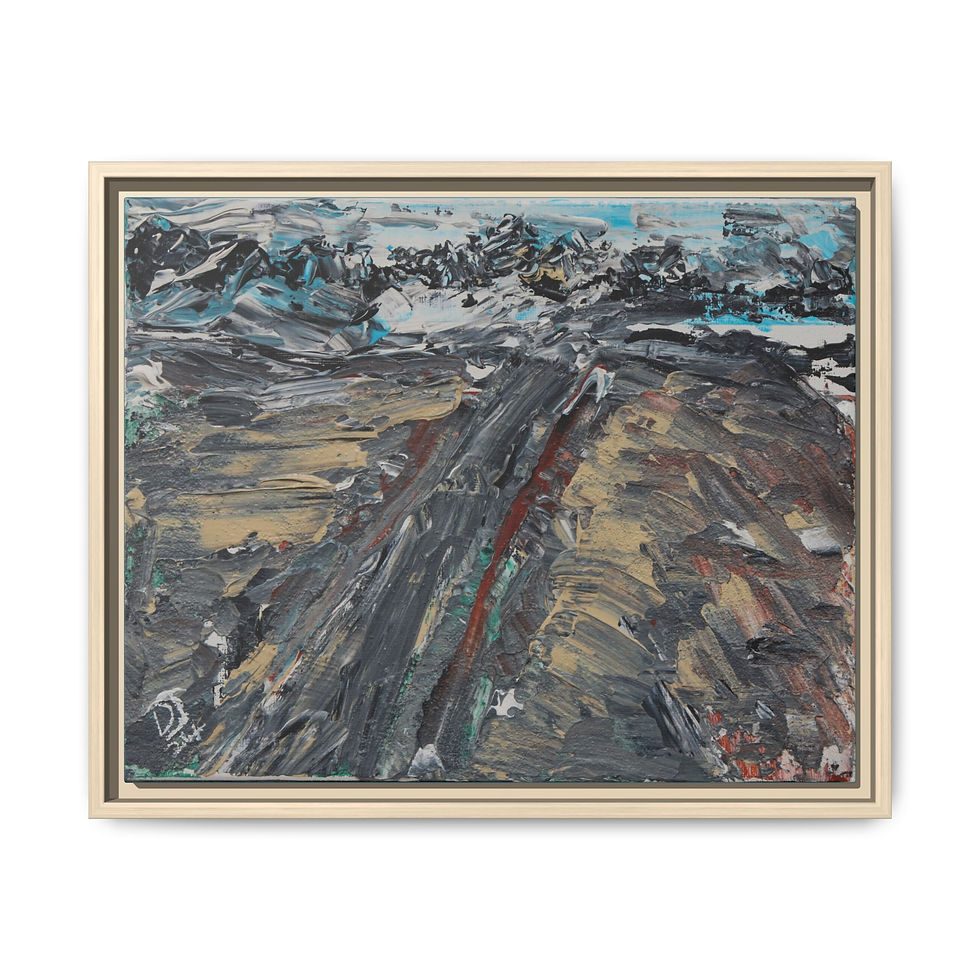 Thumbnail: "Backroad" - Framed Matte Canvas Wall Art