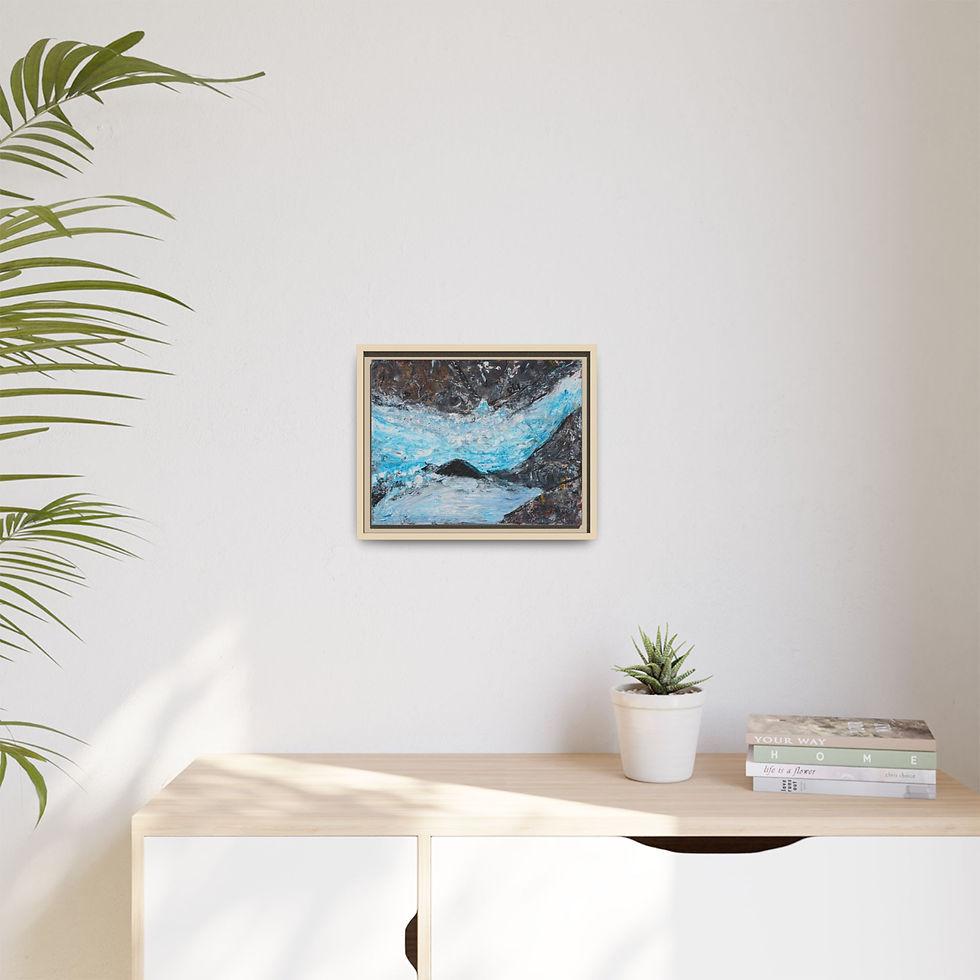 Thumbnail: "Glacial Runoff" - Framed Matte Canvas Wall Art