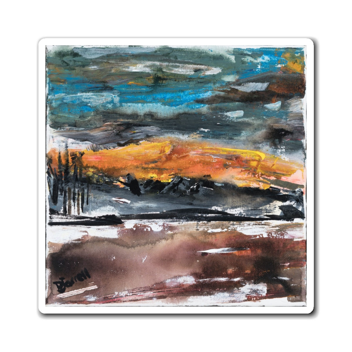 "Mountain Sunset" - Magnet