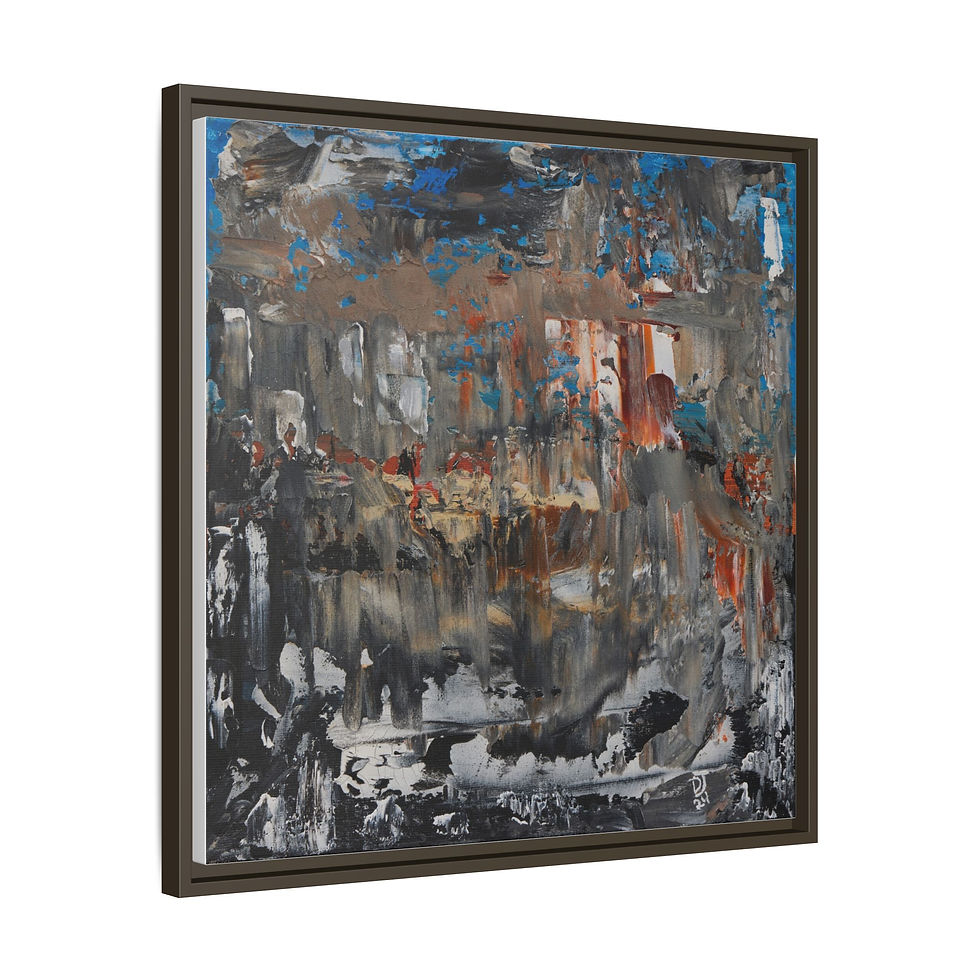Thumbnail: "Abstract 1" - Framed Matte Canvas Wall Art