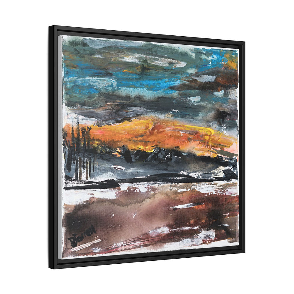 Thumbnail: "Mountain Sunset" — Framed Matte Canvas Wall Art