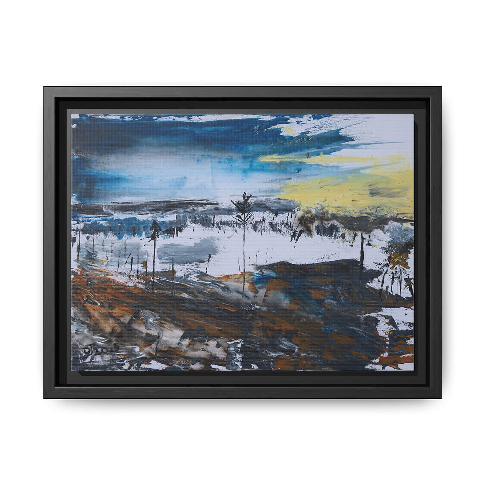 Thumbnail: "View From The Top of the World" - Framed Matte Canvas Wall Art