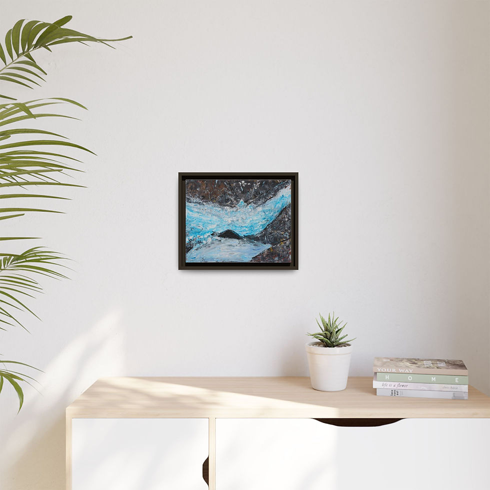 Thumbnail: "Glacial Runoff" - Framed Matte Canvas Wall Art