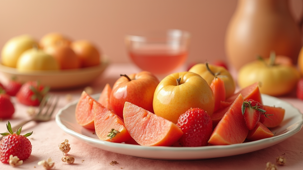 Arranged Food and Objects