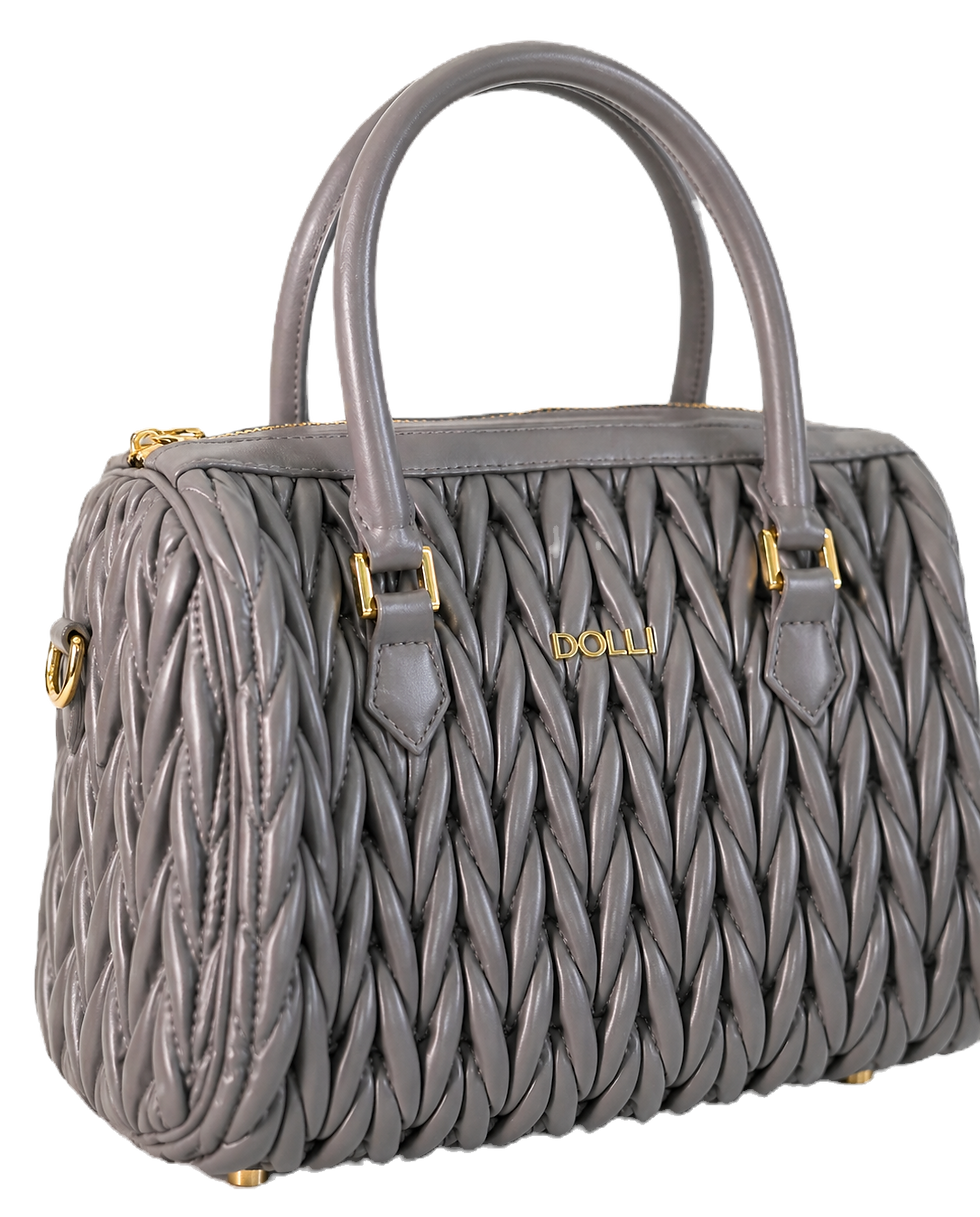 Large Grey Dolli Signature Bag