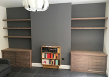 Walnut Alcove Cabinets.