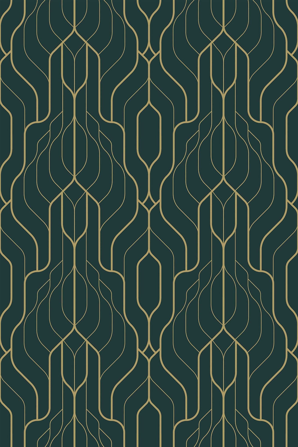 peel and stick wallpaper, wallpaper for bars, Emerald Art Deco wallpaper