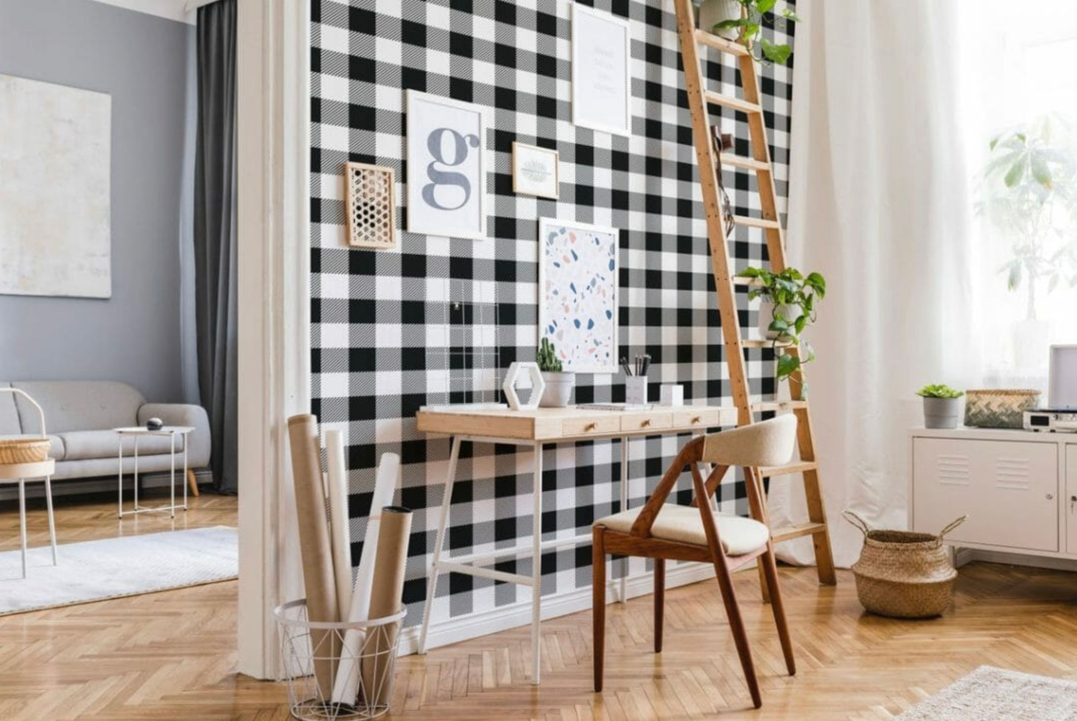 Buffalo Check Peel and Stick Wallpaper