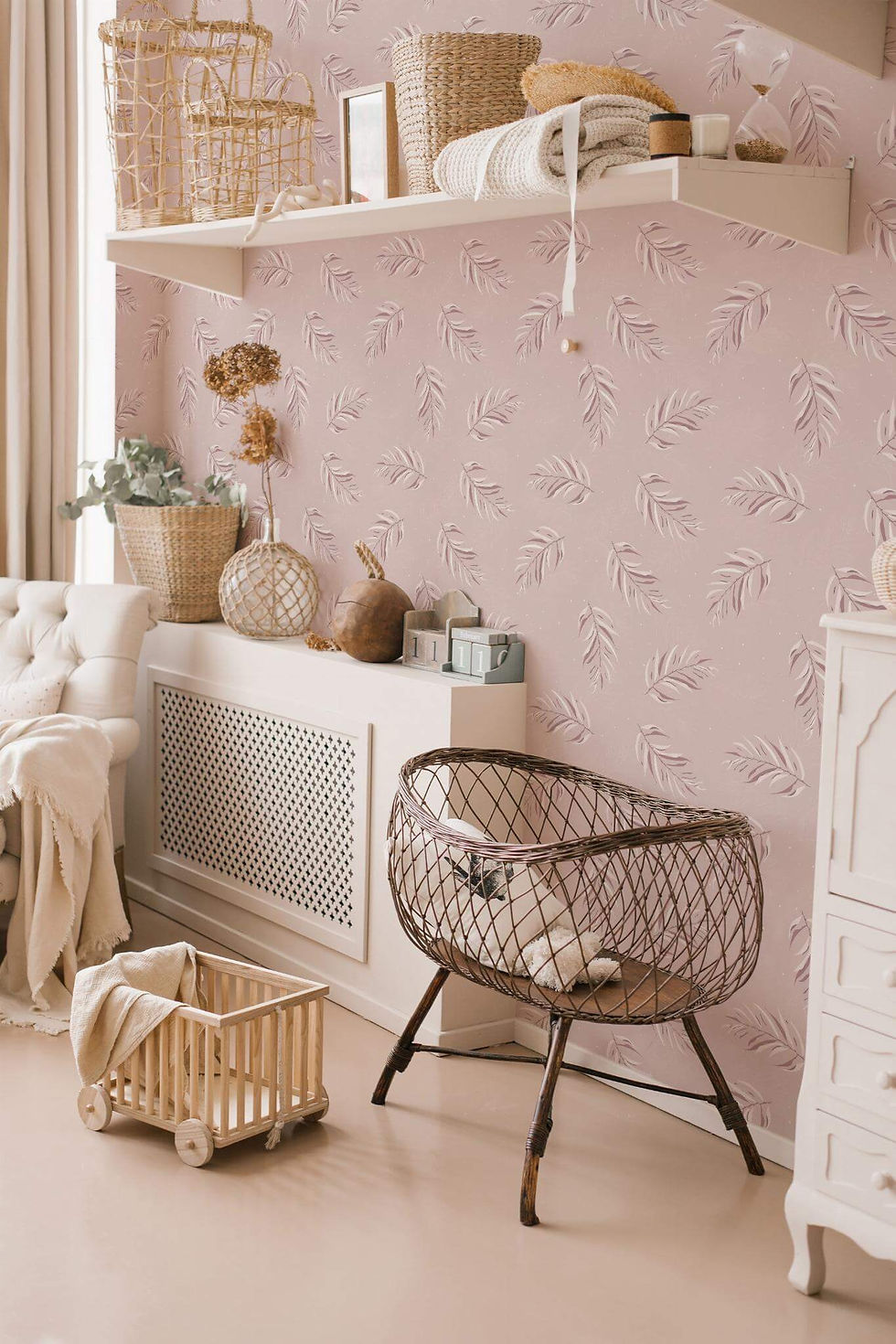 botanical wallpaper for nursery