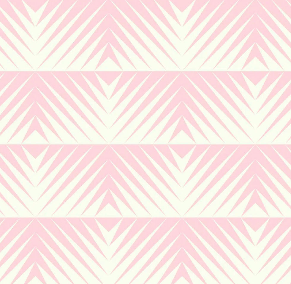 Thumbnail: Pastel Pink Geometric Peel and Stick Wallpaper