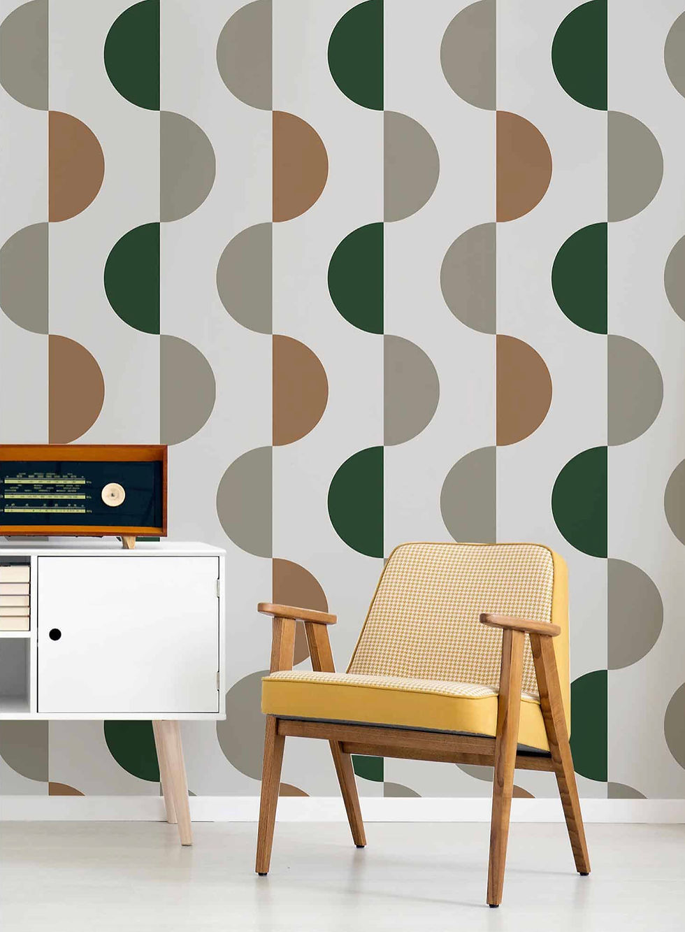 Bauhaus Geometric Peel and Stick Wallpaper