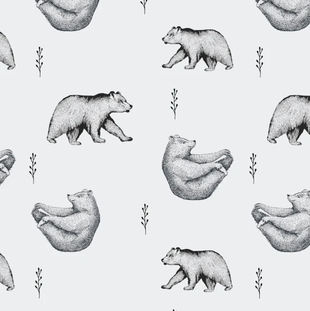 Bear Peel and Stick Wallpaper