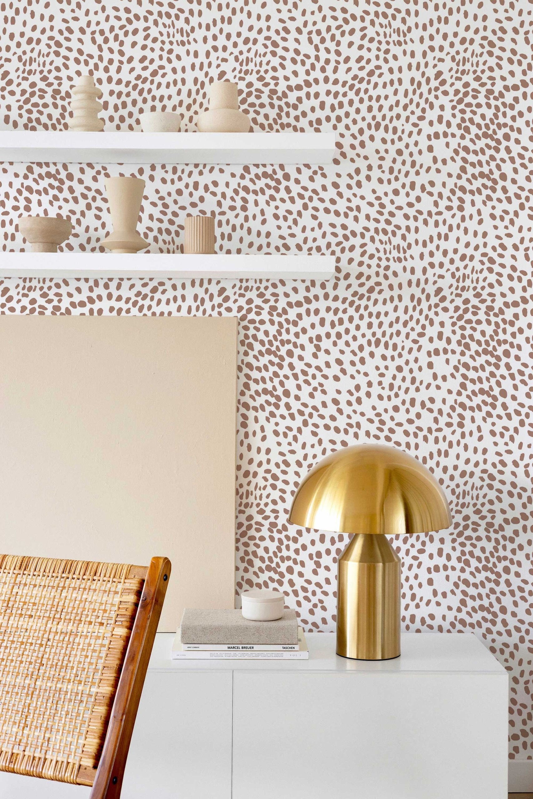 Mocha Leopard Peel and Stick Wallpaper