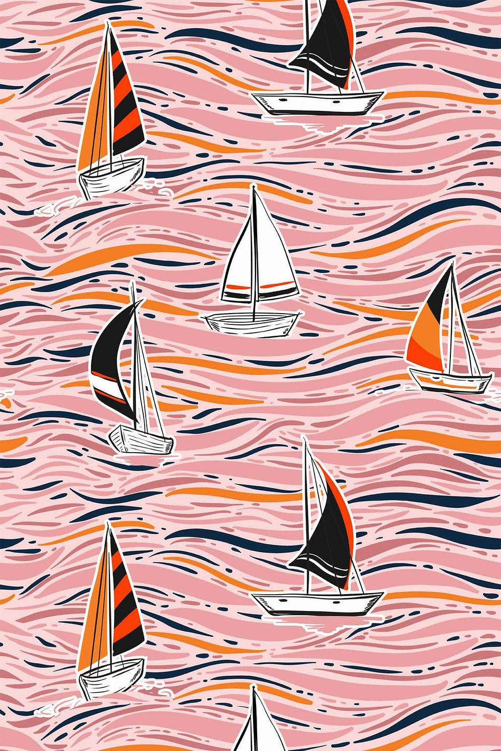 waves and boats wallpaper