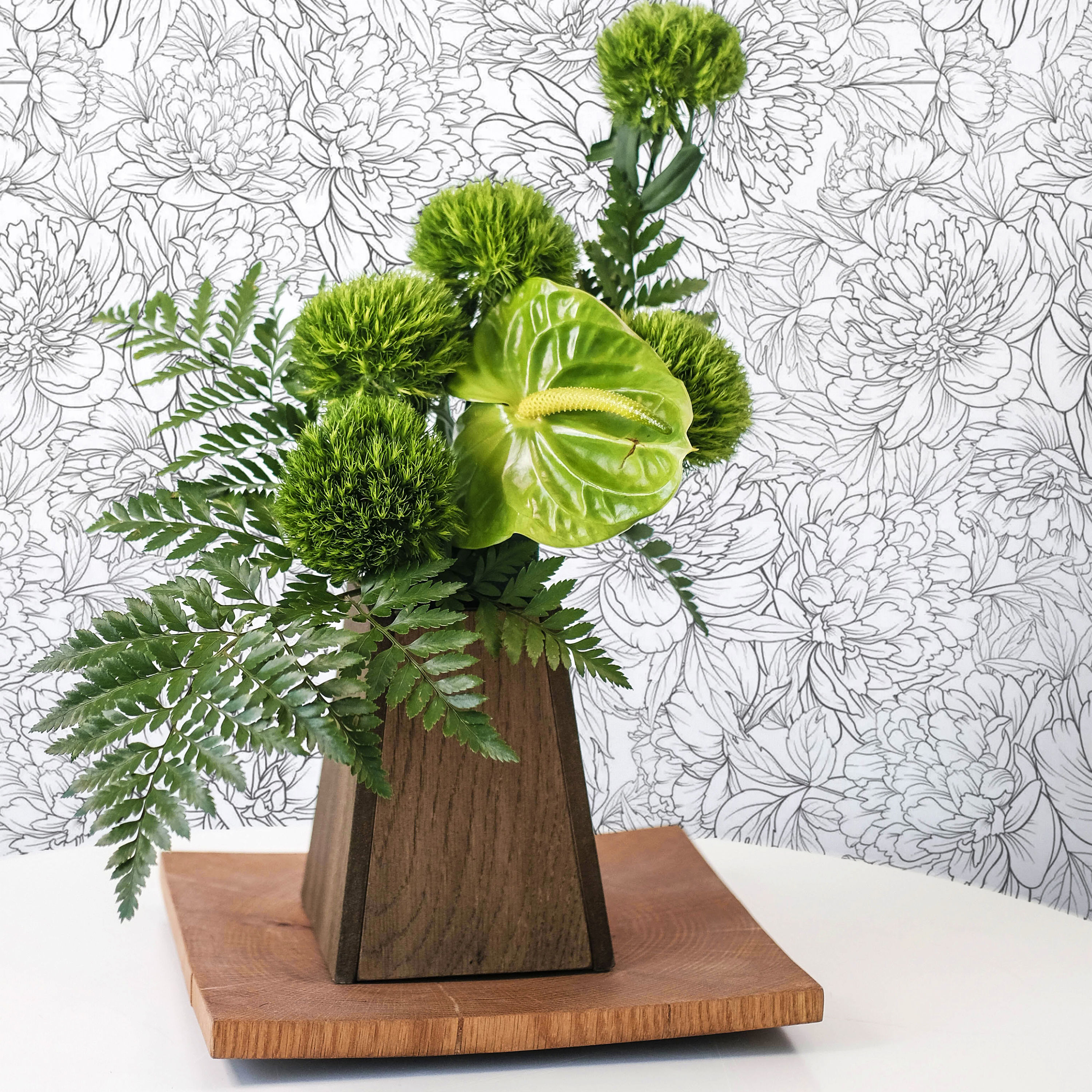 Peony Flowers Peel and Stick Wallpaper